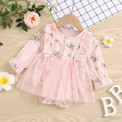 Body Vestido Infantil Floresta