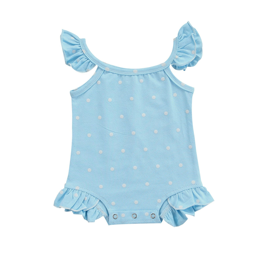 Body Infantil Feminino Bolinhas e Babados