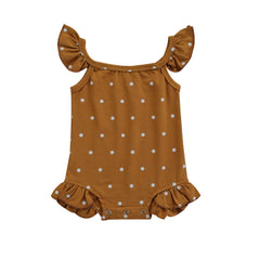 Body Infantil Feminino Bolinhas e Babados