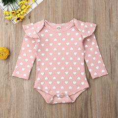 Body Infantil Feminino Verão Coração de Babados