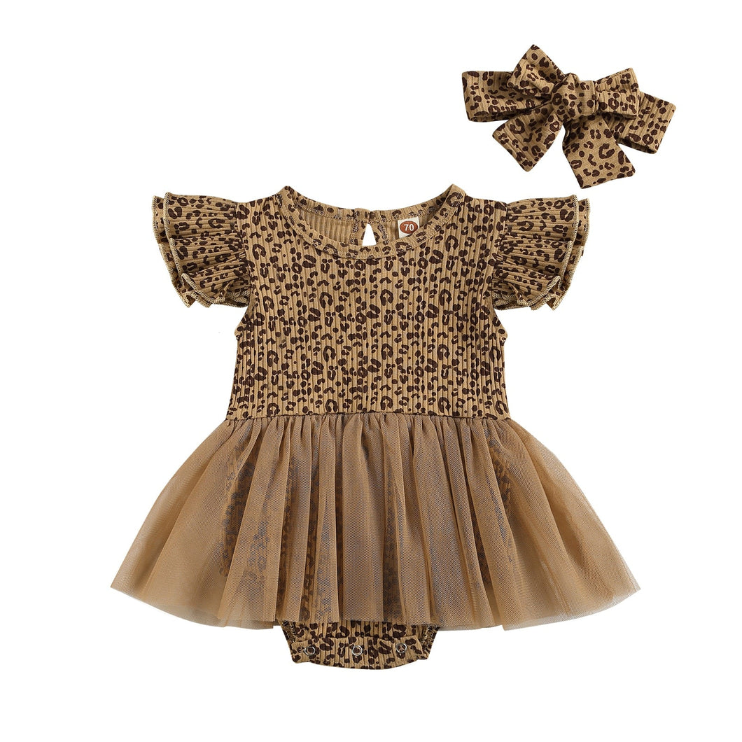 Body Infantil Feminino Verão + Faixa Oncinha