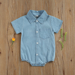 Body Infantil Masculino Jeans