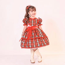 Carregar imagem no visualizador da galeria, Vestido Quadrilha Amarelo Caipira Junino Florido Infantil Criança Luxo
