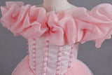 Elegant Bubble Sleeve Dress for Kids Parties and Graduations
