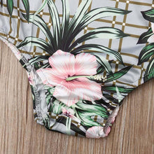 Carregar imagem no visualizador da galeria, Conjunto Body Floral + Saia - Tamanhos 1 a 4 anos
