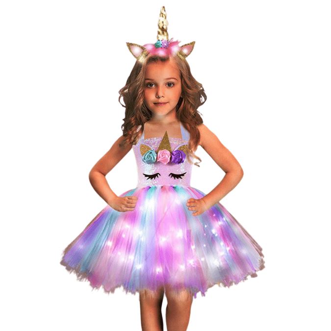 Unicorn Costume Dress with LED Lights (02)