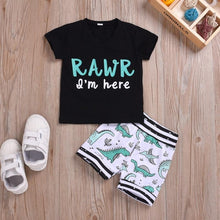 Carregar imagem no visualizador da galeria, Conjuntos Estampas Dino e Baby Shark - Tamanhos 0 a 3 anos
