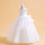 Long Lace Party Dress for Girls, Rose