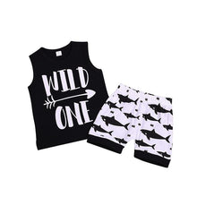 Carregar imagem no visualizador da galeria, Conjunto Shark Verão - Tamanhos 3 meses a 2 anos
