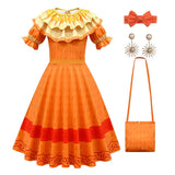 Costume Dress Pepa Madrigal – Encanto – Bag + Earrings + Bow