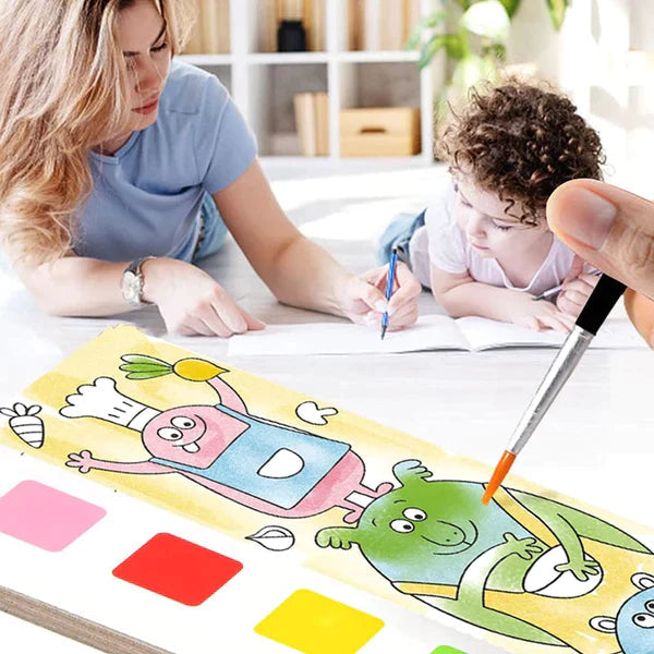 Watercolor Kids – Educational Coloring Book