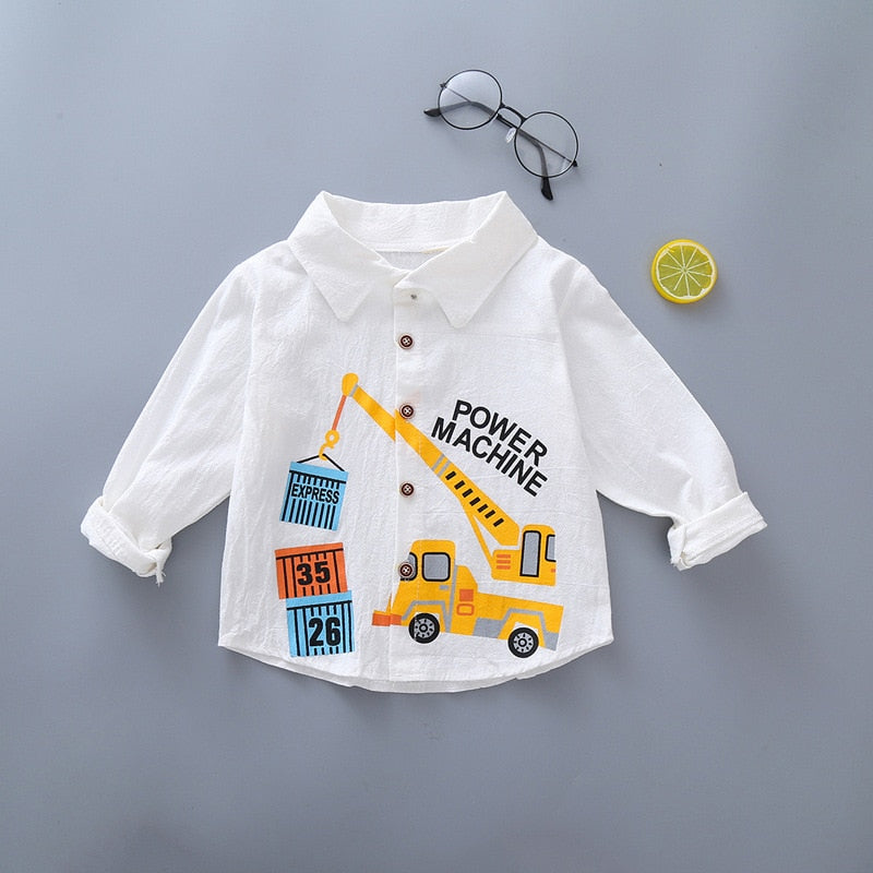 Camisa Infantil Masculina Manga Comprida Construtor