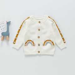 Cardigan Infantil Feminino Arco íris