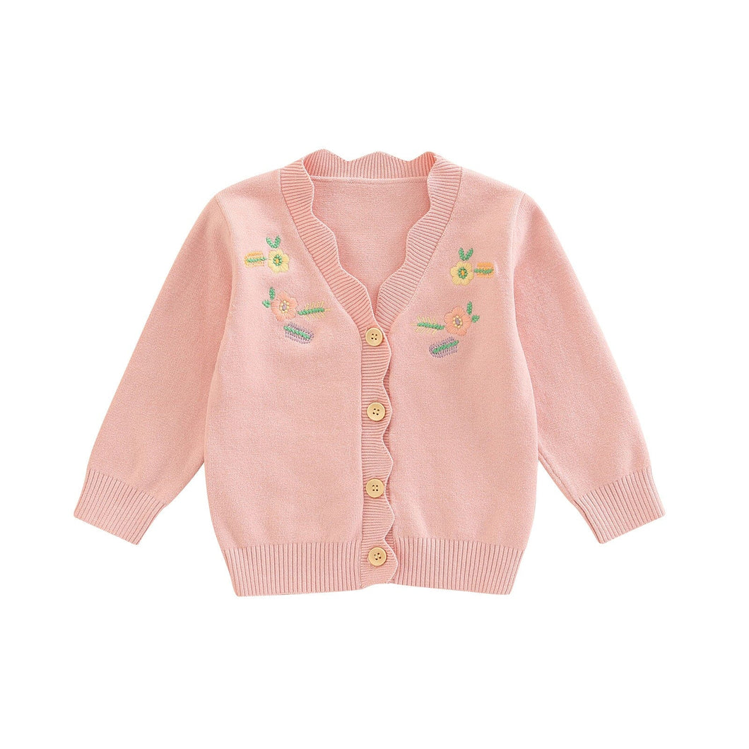 Cardigan Infantil Feminino Bordado