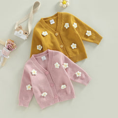 Cardigan Infantil Flores