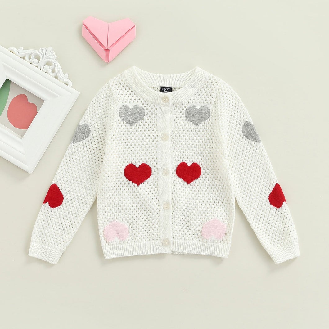 Cardigan Infantil Furinhos Corações