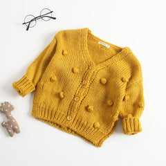 Casaco Infantil Tricot Bolinhas