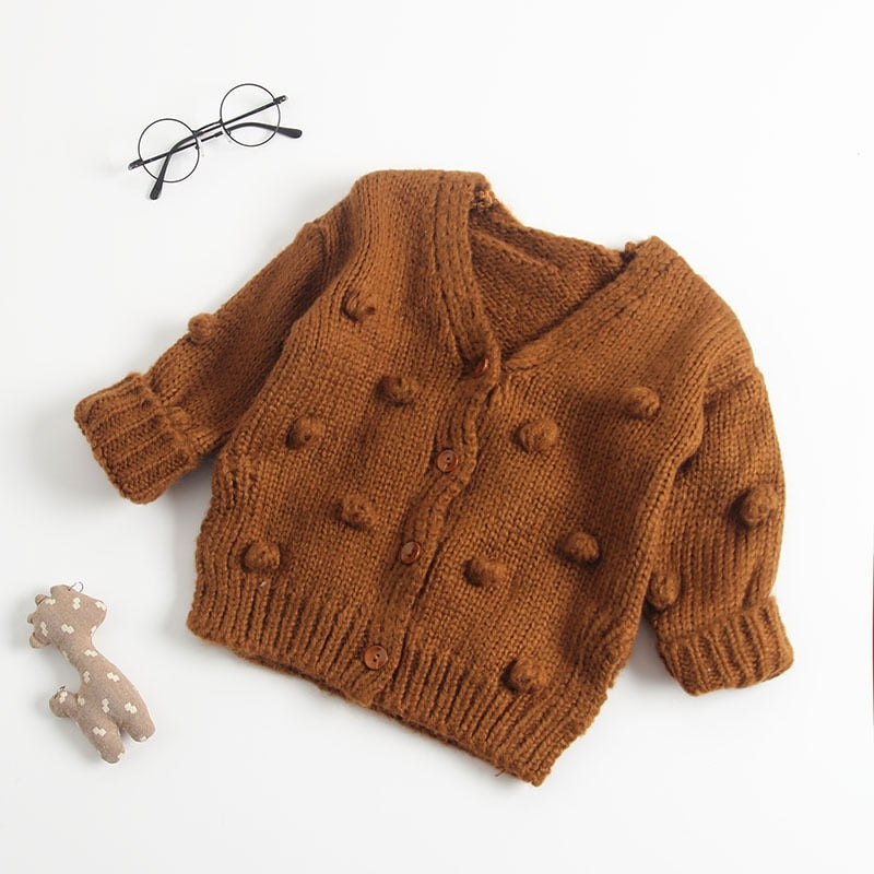 Casaco Infantil Tricot Bolinhas