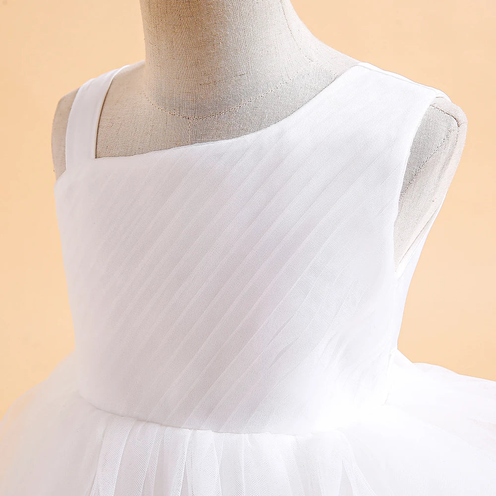 Long Lace Party Dress for Girls, Rose