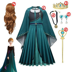 Vestido Fantasia Luxo - Anna II - Frozen - Completo