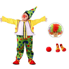 Fantasia Palhaço Colorida com Colete Infantil Menino + Acessórios