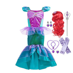 Vestido Fantasia Ariel Encanto - A pequena Sereia