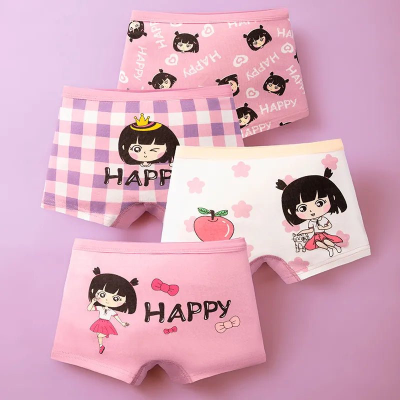 Set of 4 Boxer Briefs 100% Cotton