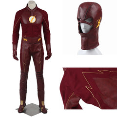 Fantasia Adulto Cosplay The Flash, Traje Completo Vermelho Escuro