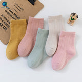 5 Pairs of Scandi Colors Kids Socks