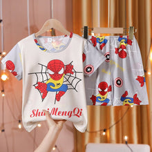 Upload image to gallery viewer, Spider-Man Short-Sleeved Children's Pajamas - Sizes 3 to 12 Years
