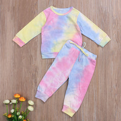 Conjunto Infantil Amarelo tie die