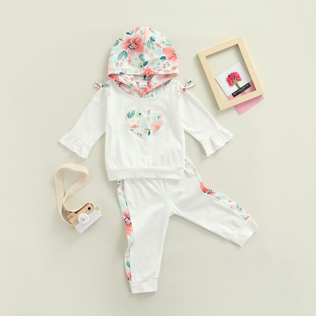 Conjunto Infantil Feminino Amorzinho com Touca