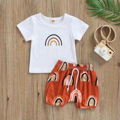 Conjunto Blusa + Shorts Arco-Íris