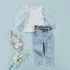 Conjunto Infantil Feminino Calça Love e Blusa