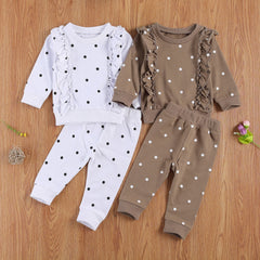 Conjunto Infantil Feminino de Bolinhas