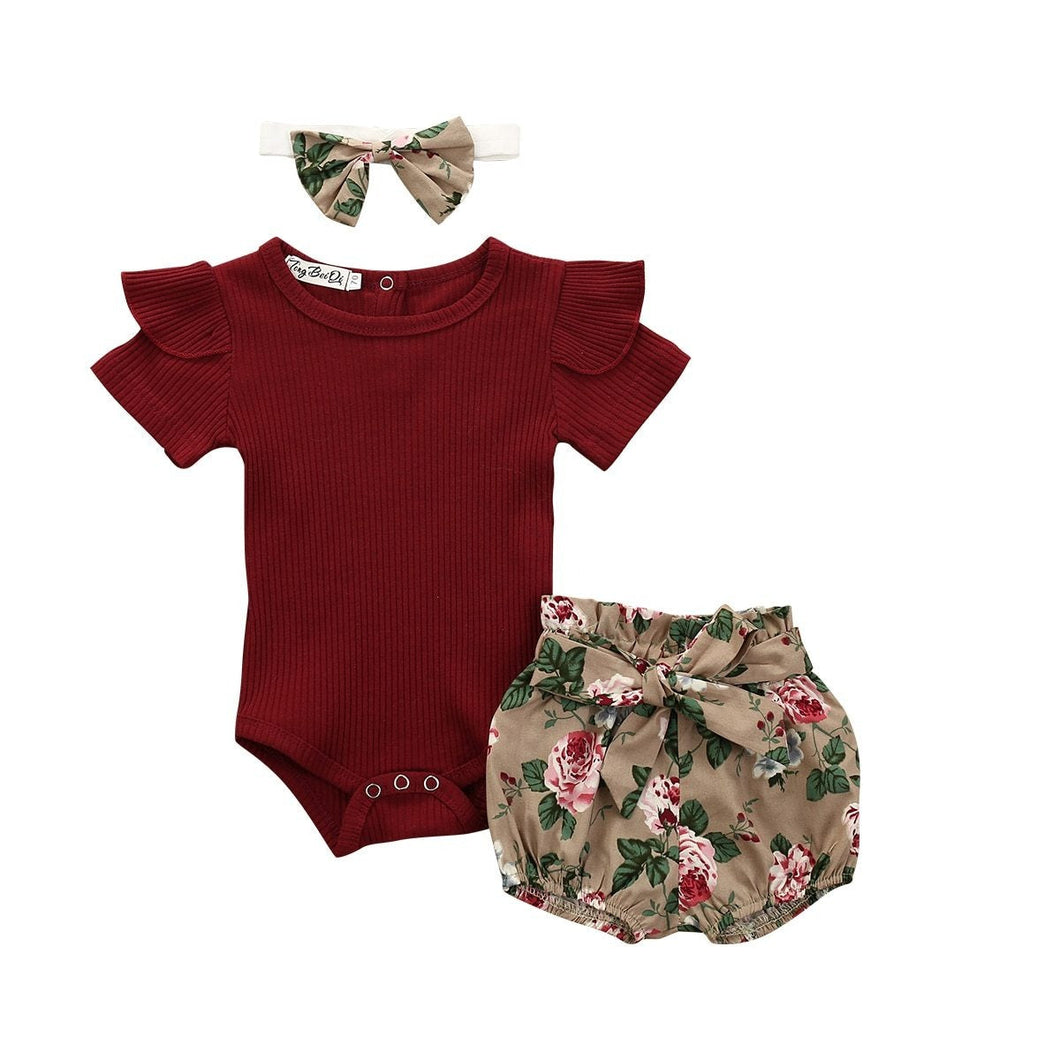 Conjunto Infantil Body Flor