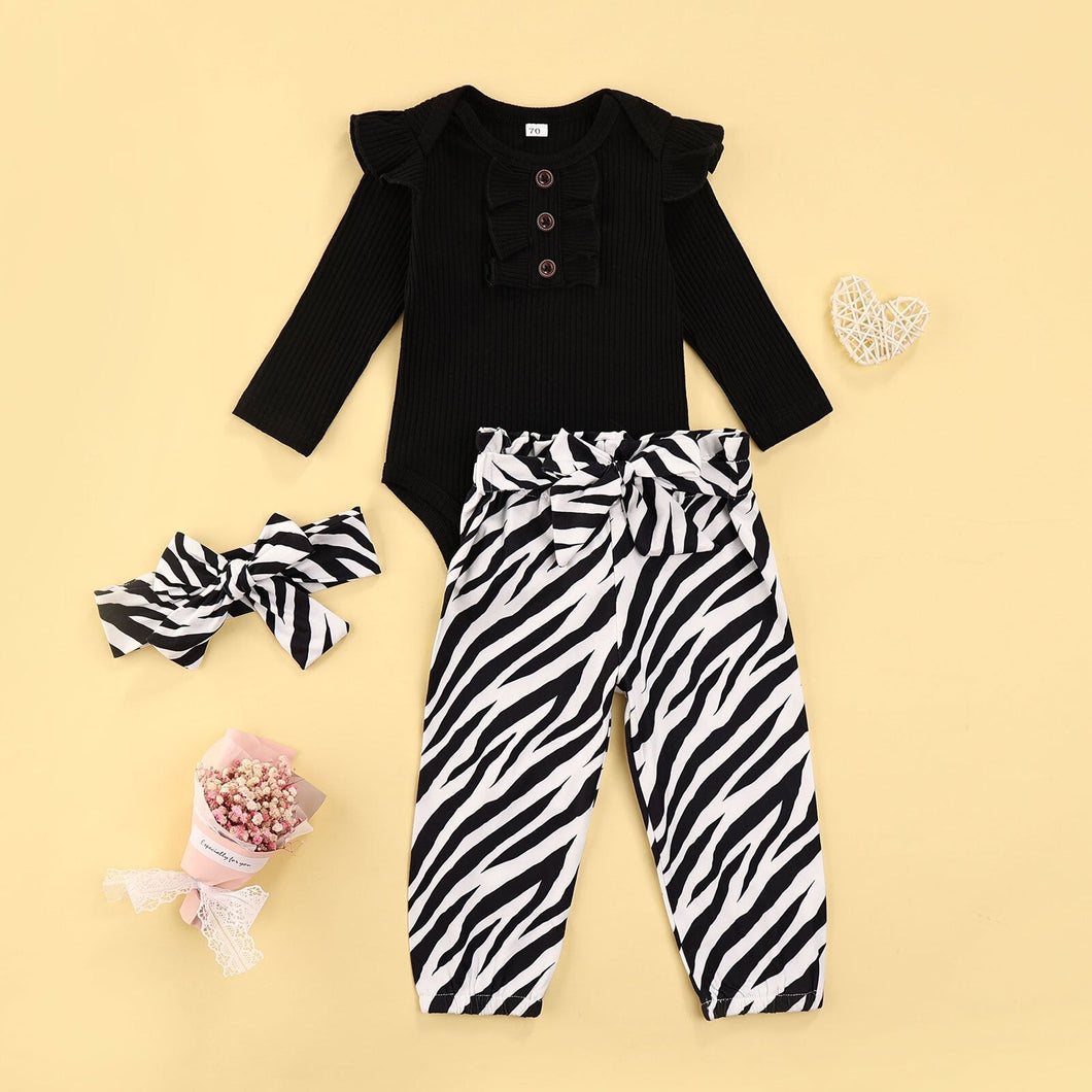 Conjunto Infantil Calça + Body + Laço