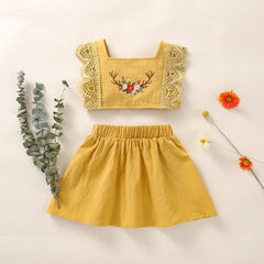 Conjunto Infantil Feminino Bordadinho