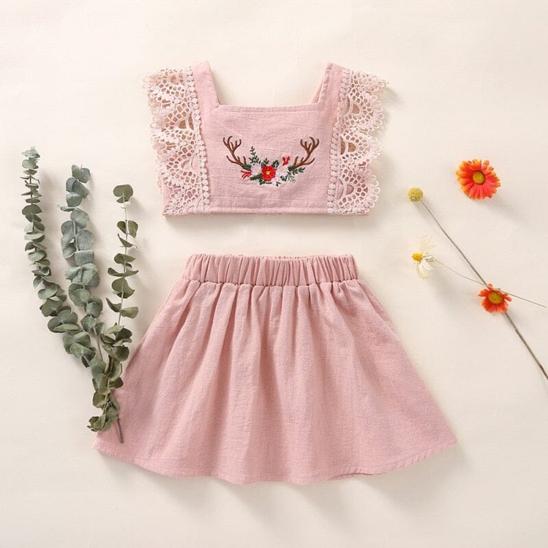 Conjunto Infantil Feminino Bordadinho