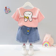 Conjunto Infantil Feminino Botões Coloridos