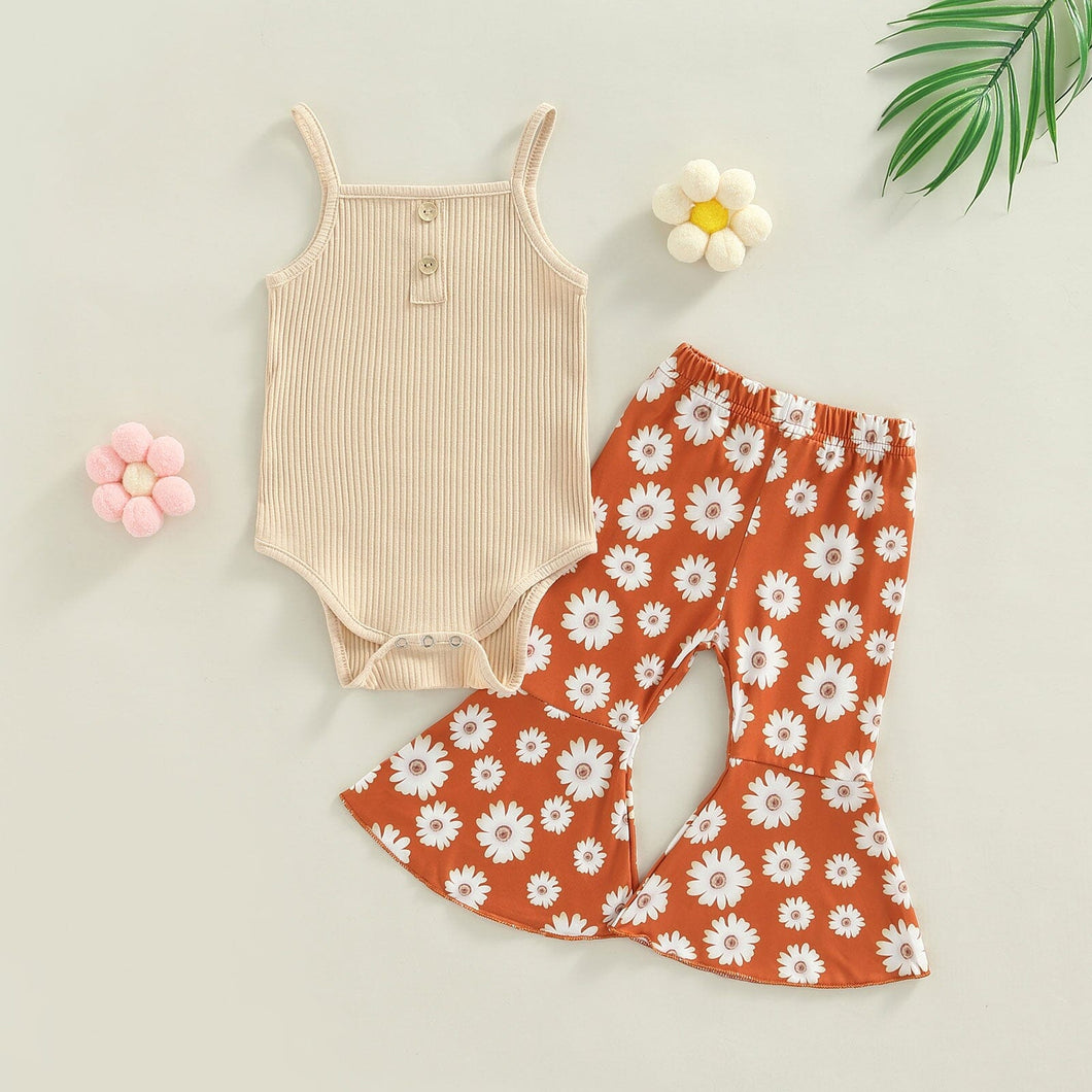 Conjunto Infantil Feminino Calça Flores