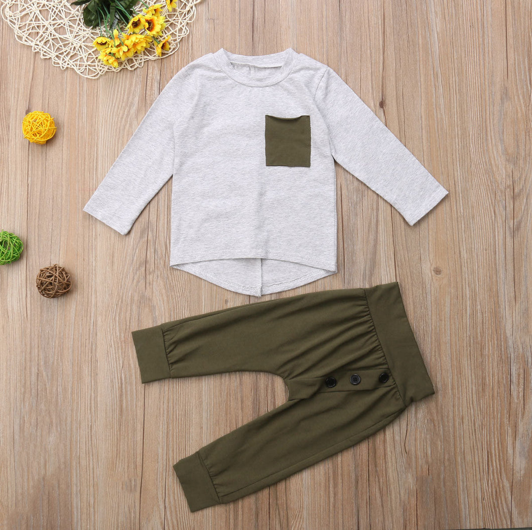 Conjunto Infantil Dino Bolsinho