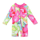 Larger Kids Sunscreen for Girls from Newborn to 6 Years Old, Floral Navy Blue with UV Protection