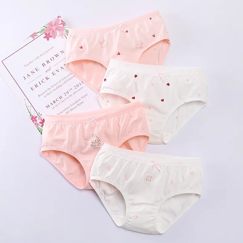 4-Pack Kids Panties 100% Cotton
