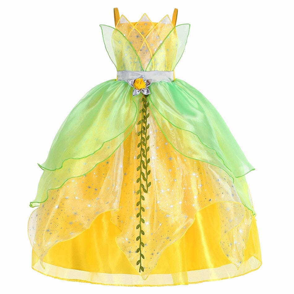 Vestido Fantasia Princesa Tiana Super Luxo Infantil - A princesa e o Sapo