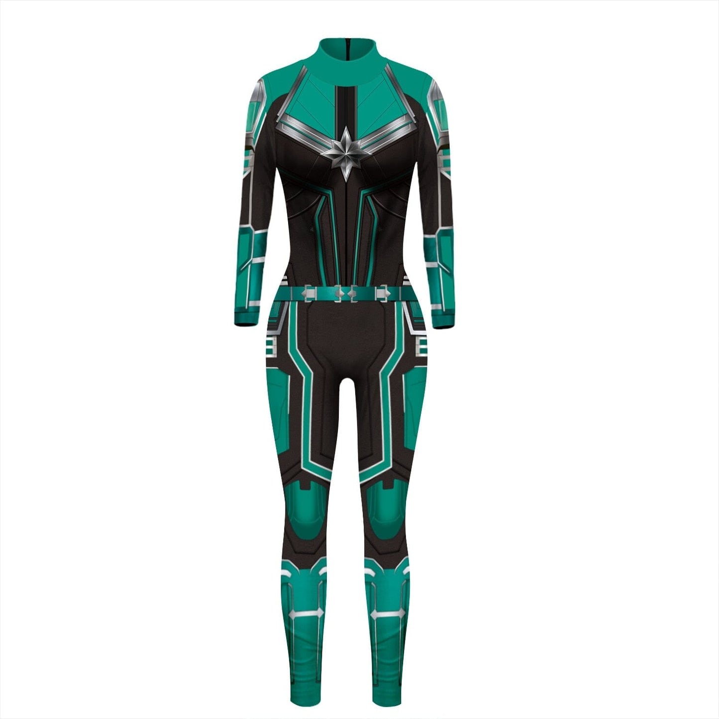 Women's Captain Marvel Green Jumpsuit – Adult Cosplay