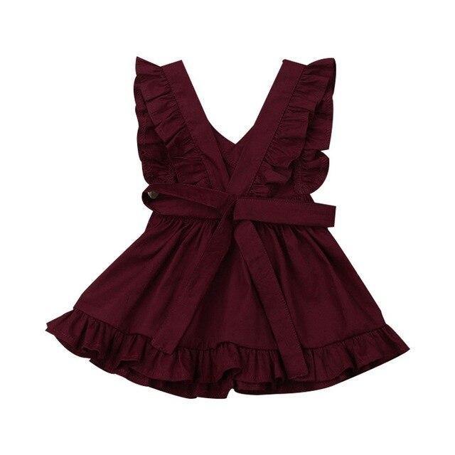 Vestido Fashion Decote em V - Tamanhos de 6 meses a 5 anos