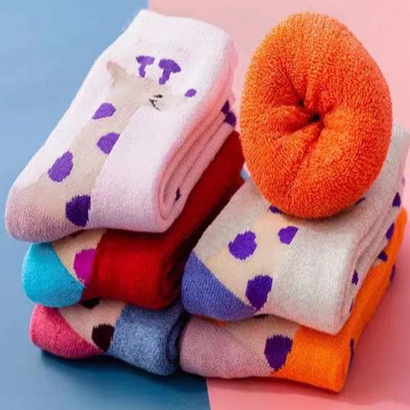 Kit with 5 Pairs of Unisex Plush Kids Socks