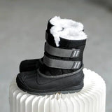 Kids booties with plush lining.