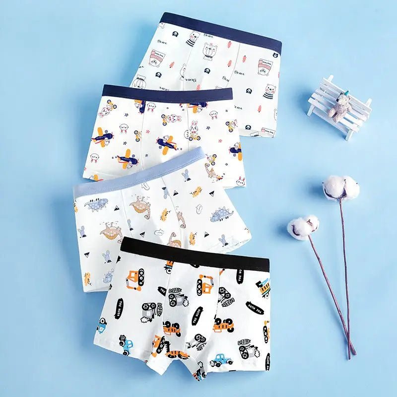 Set of 4 Kids Underwear 100% Cotton